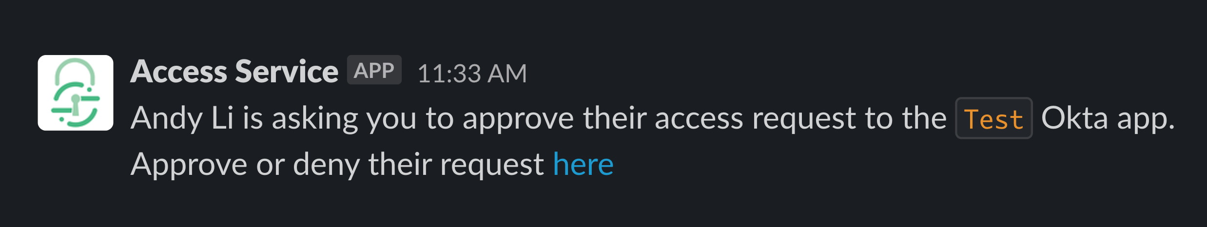 New request slack