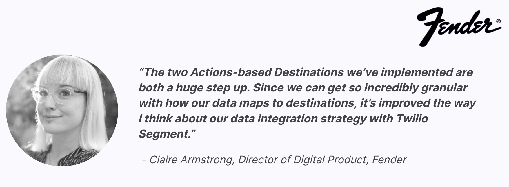 Fender Destination Actions Quote