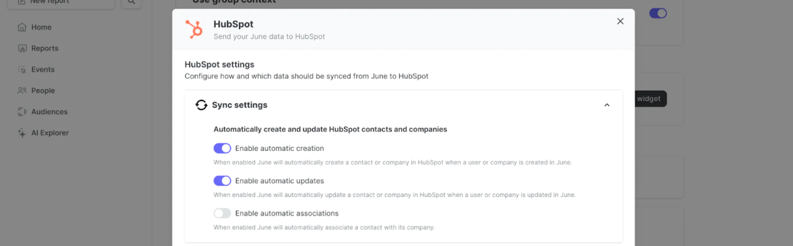 CRM workflow automation example.