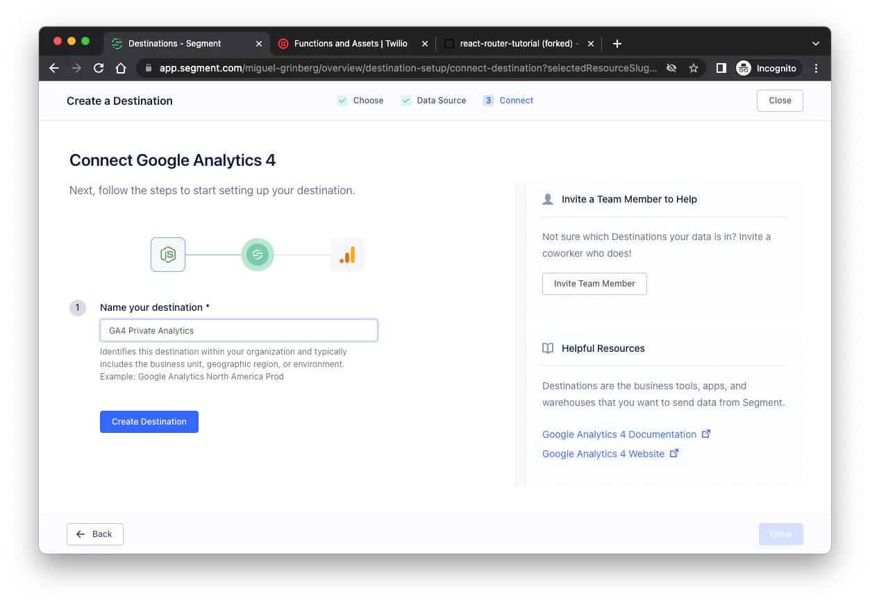 Connecting to Google Analytics 4