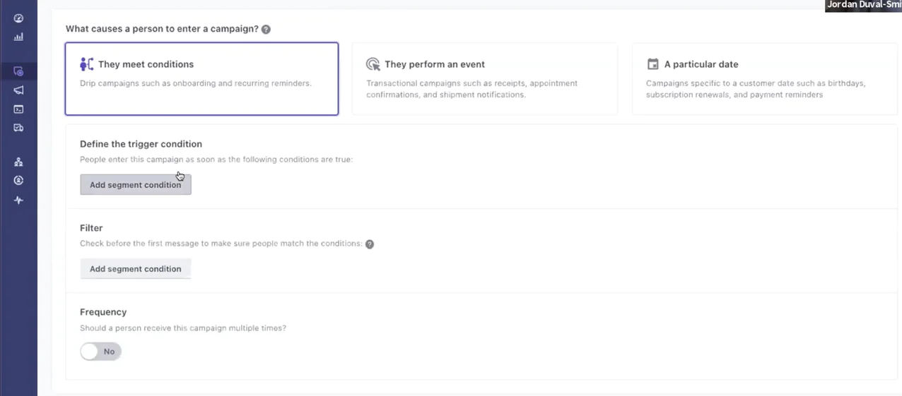 Customerio conditions