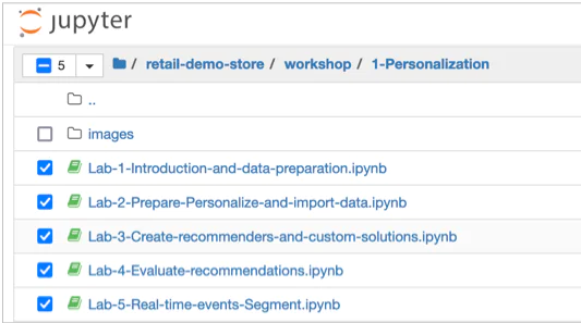 Segment Real-Time Data + Amazon Personalize labs in order