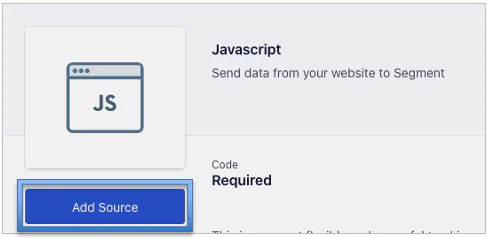 Button to ‘Add Source’ on Segment console