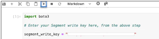 Setting the write key for new source in the environment variable